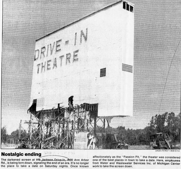 Jackson Drive-In Theatre - Late 80S Jackson Demo From News Article Courtesy Hal (newer photo)